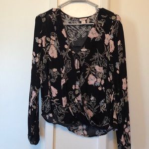 Flowy Long Sleeve floral Blouse